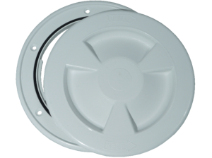 Luk inspekcyjny (rewizja, dekiel, holt) okrągły mały biały 143 mm