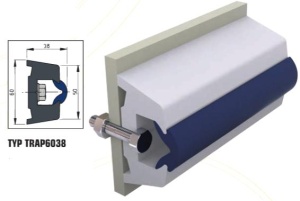 Pas cierny TRAP6038 Cena za 1m.