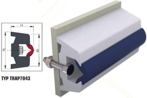 Pas cierny TRAP7043 Cena za 1m.