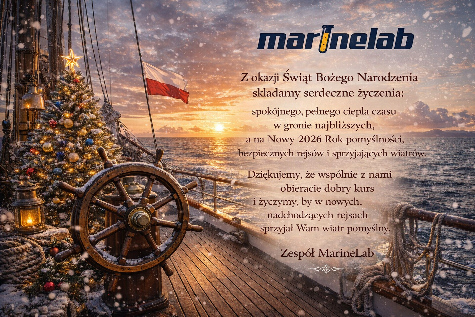 MarineLab życzy Wesołych i Spokojnych Świąt.