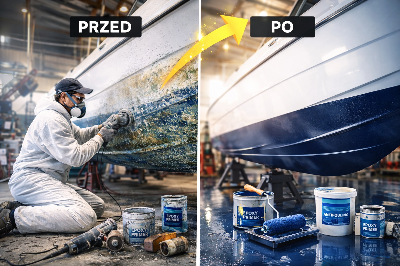 Nowa usługa w MarineLab – Antyfouling dna łodzi