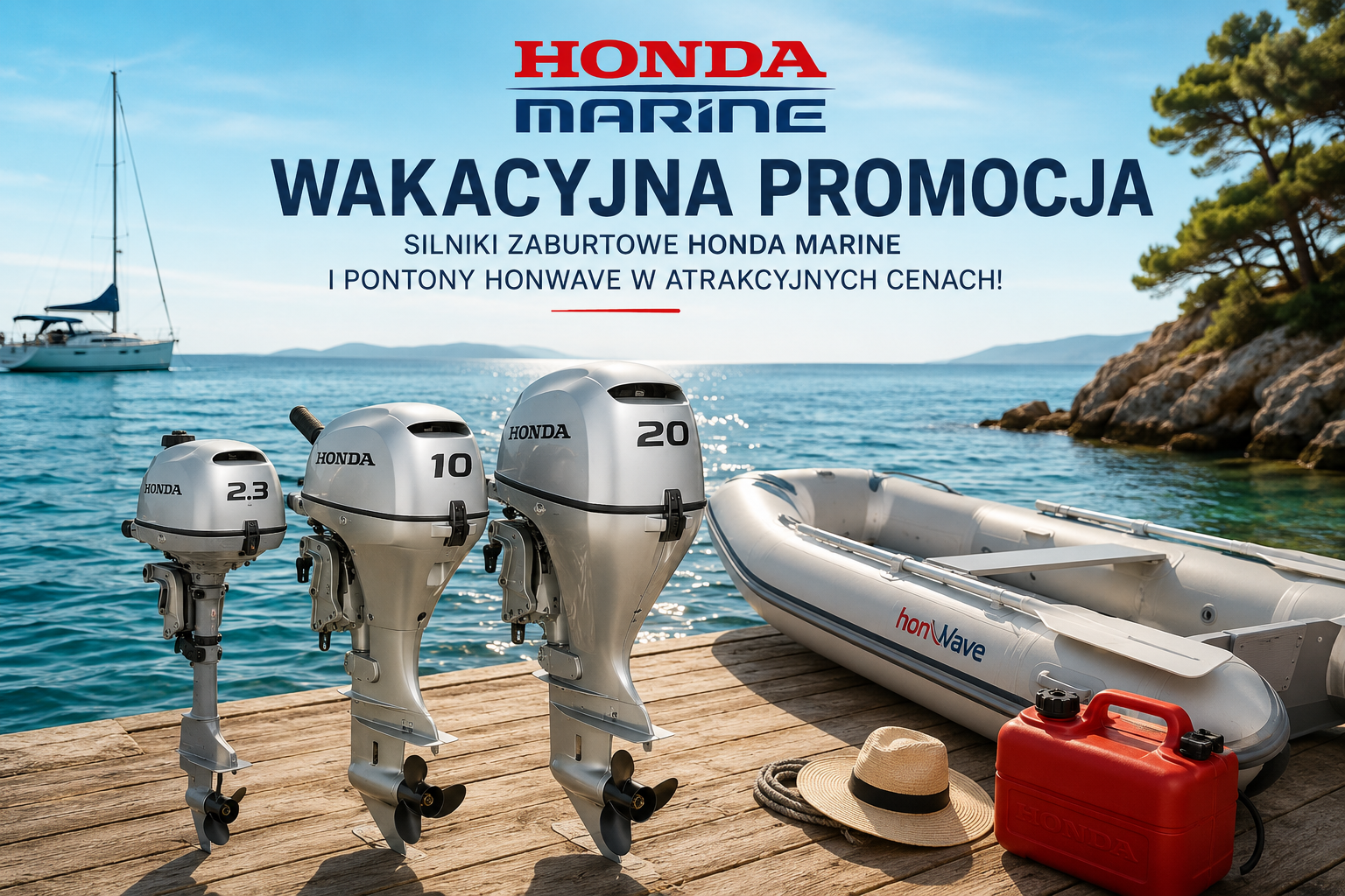Wakacyjna promocja Honda Marine – silniki zaburtowe i pontony HonWave w niższych cenach