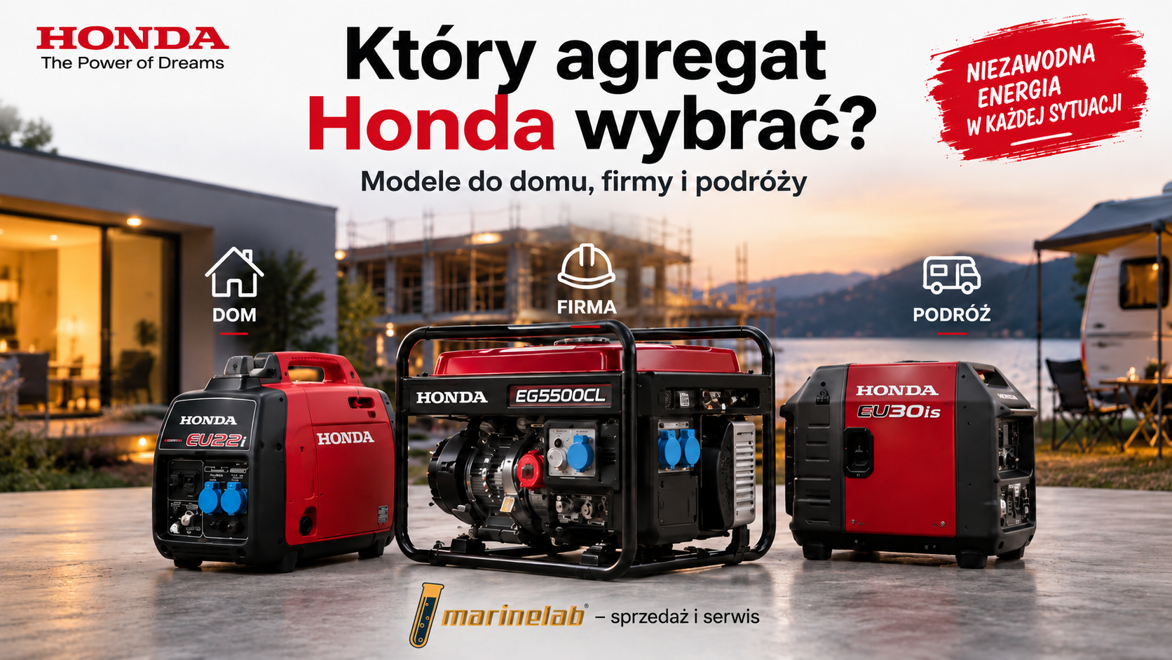Agregaty prądotwórcze Honda w promocyjnych cenach